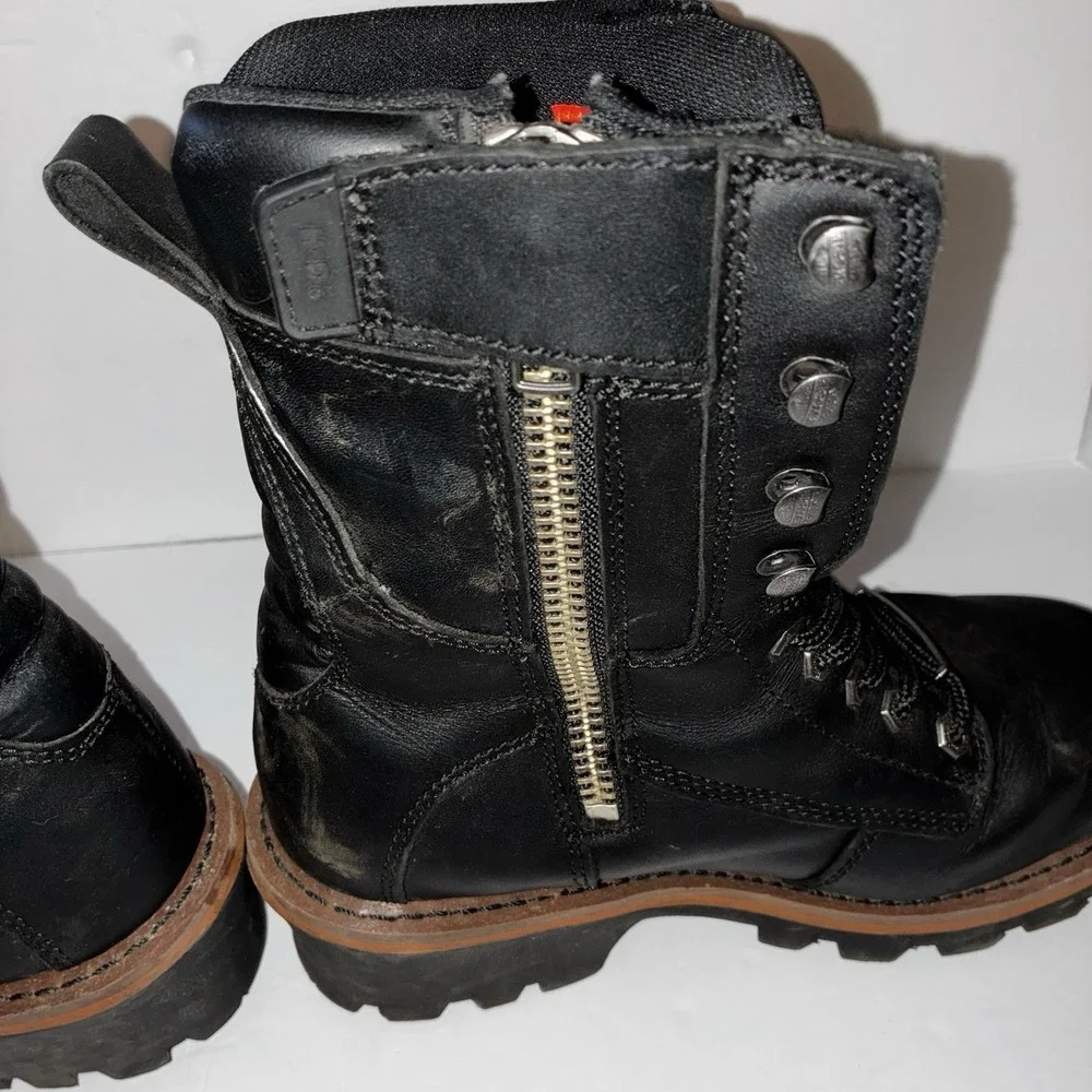 Harley Davidson Tyson Logger Black Motorcycle Boot Men's Sz 8
